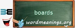 WordMeaning blackboard for boards